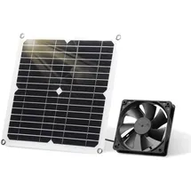 Solarpanel Fan Kit 12W wetterfest für Garten, Schuppen, Haustiere, Fenster