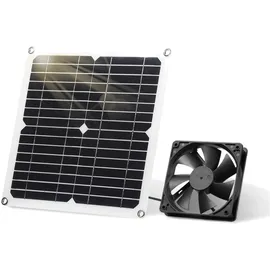 Solarpanel Fan Kit 12W wetterfest für Garten, Schuppen, Haustiere, Fenster