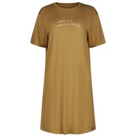 Skiny Damen Nachthemd - Nachtwäsche, Viskose, Schriftzug, kurzarm, einfarbig Braun 36
