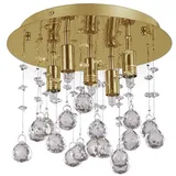 Ideal Lux Deckenleuchte MOONLIGHT PL5, 5-flammig, G9 - Gold