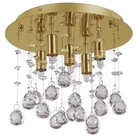 Ideal Lux Deckenleuchte MOONLIGHT PL5, 5-flammig, G9 - Gold