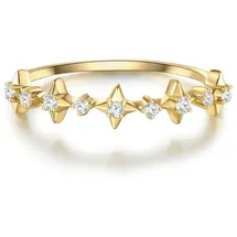 Glanzstücke München Ring Sterling Silber Zirkonia in gelbgold | Gr.: 58