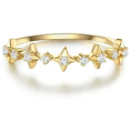 Glanzstücke München Ring Sterling Silber Zirkonia in gelbgold | Gr.: 58