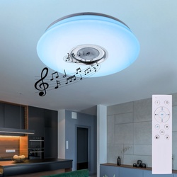 DESIGN LED Decken Leuchte Sternen inkl. RGB Farbwechsler Bluetooth Lautsprecher Deckenspot Fernbedienung Lampe