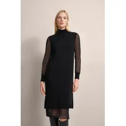 Strickkleid, im Layering-Look, Gr. XS - Normalgrößen, schwarz, , 64225110-XS Normalgrößen