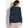 GOLDNER Langarm Melange Jersey-Oberteil Blau 40