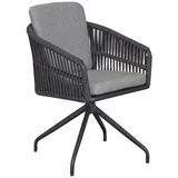 LC Garden Genua Drehstuhl 59 x 62 x 77 cm anthrazit