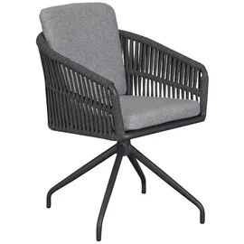 LC Garden Genua Drehstuhl 59 x 62 x 77 cm anthrazit