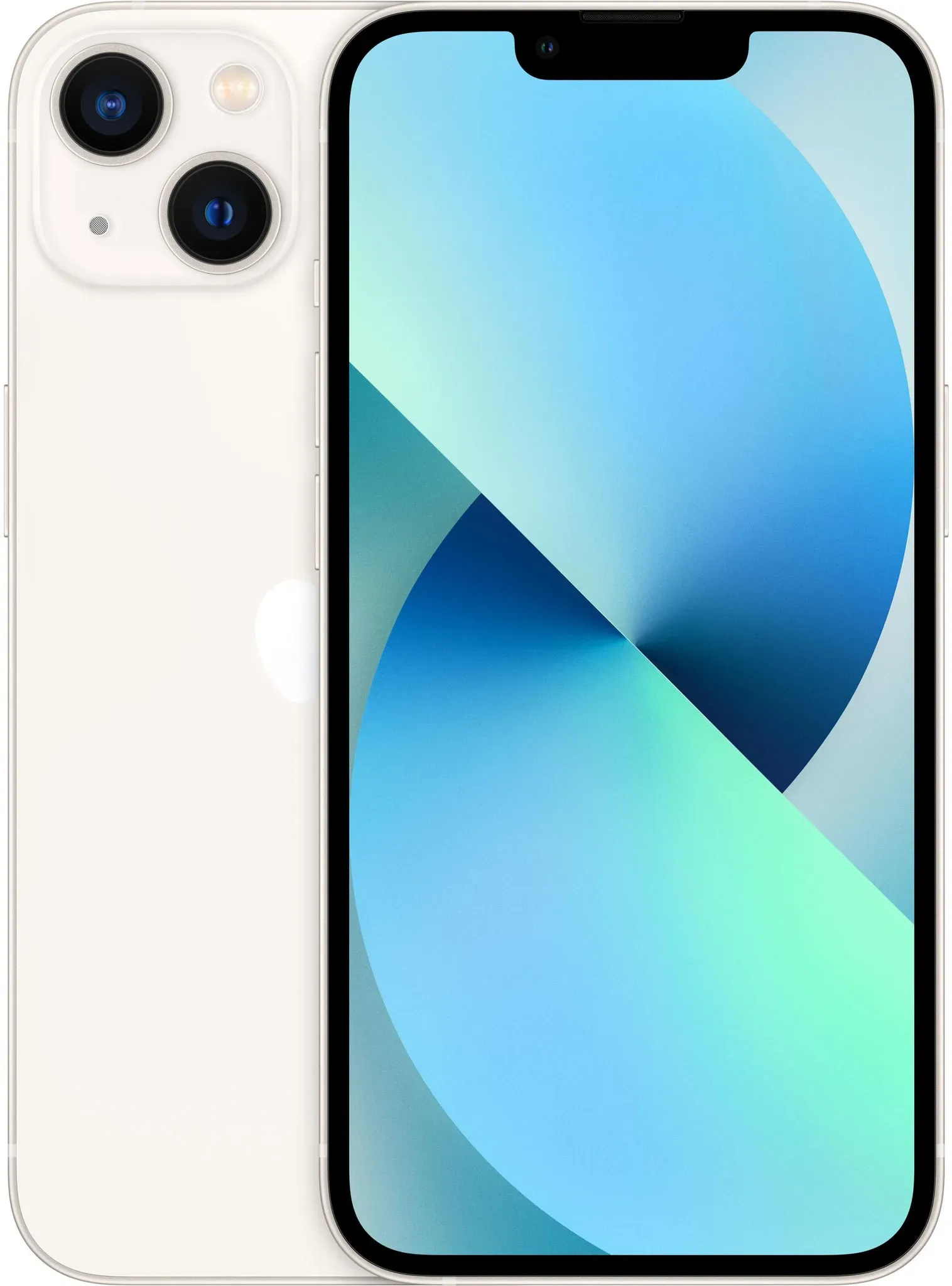 Apple iPhone 13 (128 GB, Polarstern, 6.10", SIM + eSIM, 12 Mpx, 5G), Smartphone, Weiss
