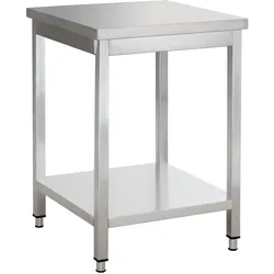 GastroHero Edelstahl Arbeitstisch Basic 8x7 mit Grundboden