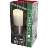 Konstsmide LED Echtwachskerze 15,5 cm weiß/silber