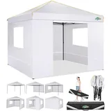 COBIZI Pavillon 3x3 Wasserdicht Stabil Faltpavillon 3x3 Profi mit 4 Seitenteilen Gartenpavillon Gartenlauben Faltbar UV-Schutz 50+ Partyzelt für Strand Hochzeit Camping, Grau