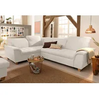 Home Affaire Ecksofa HOME AFFAIRE "Lyla fester Sitzkomfort, bequeme Armlehnen, Breite 275cm, L-Form", beige (natur), B:275cm H:81cm T:214cm, Luxus-Microfaser Lederoptik (100% Polyester);Microfaser PRIMABELLE (100% Polyester);Feinstruktur weich (100% Polyester), Sofas,