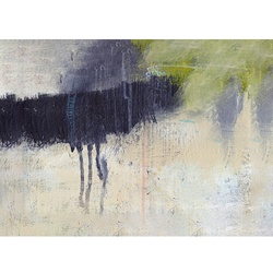 Queence Leinwandbild, BxH: 60 x 40 cm - blau | gruen | weiss