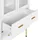 Beliani Vitrine Milora 80 x 40 x 160 cm Weiß/Gold