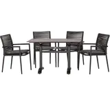 ACAMP New Jersey Garten-Essgruppe 5-tlg. Tisch Acaplan 120 cm anthrazit
