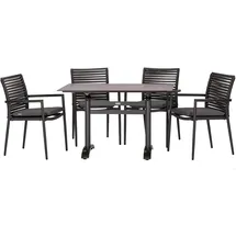 ACAMP New Jersey Garten-Essgruppe 5-tlg. Tisch Acaplan 120 cm anthrazit