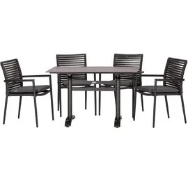 ACAMP New Jersey Garten-Essgruppe 5-tlg. Tisch Acaplan 120 cm anthrazit
