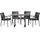 ACAMP New Jersey Garten-Essgruppe 5-tlg. Tisch Acaplan 120 cm anthrazit