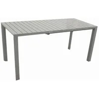 DEGAMO BAGO Ausziehtisch 120/162 x 70 x 74 cm Silber/Grau