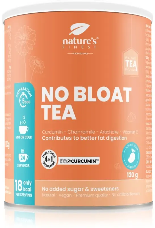Natures Finest NO BLOAT TEA Pulver zur Herstellung von Getränken zur Verdauungsförderung 120 g
