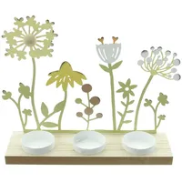 Frank Flechtwaren Teelichthalter Blumenwiese,