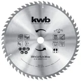 KWB Bau-Kreissägeblatt 350 x 30 Sägeblatt für Tisch-Kreissägen, Wechselzahn f. mittlere Schnitte, Z-48 Zähne 300 x 30 mm