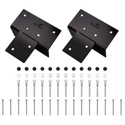 NESLING Verlängerungselement »Pergola-Bausatz«, für Holzpfosten, 2er-Set, Stahl, inkl. Schrauben - grau