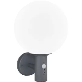 GLOBO Außenleuchte Edelstahl 25x37 cm inkl. Bewegungsmelder weiß