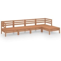 vidaXL 5-tlg Garten-Lounge-Set Massivholz Kiefer Honigbraun