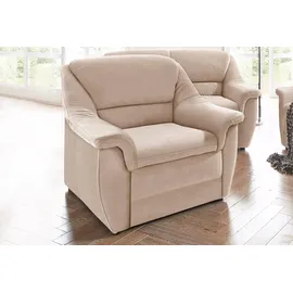 DOMO collection Sessel Lale Mikrofaser 98 x 88 x 93 cm Beige mit Rollen