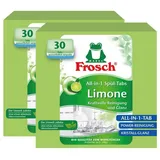 FROSCH Frosch All-in-1 Spülmaschinen Tabs Limone 30 Tabs - Kristall-Glanz (2e Spülmaschinenreiniger