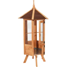 Promadino Voliere 6-eckig mit Bitumendach 98 cm x 98 cm x 195 cm