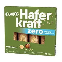 CORNY Haferkraft zero Haselnuss Müsliriegel 4 Riegel