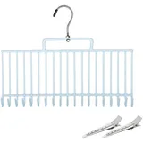 WXYYKX Haarverlängerung Halter, Metall Haarverlängerungsständer Extensions Halterung zum Aufbewahren/Trocknen Klein/Tragbar/Praktisch mit 19 Haken -Weiß