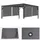 Proregal Ersatzdach Pavillon Baia 1 x 0,1 x 4,96 m Grau