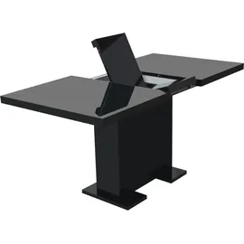 vidaXL Ausziehtisch 80 x 75 x 80 cm hochglänzend schwarz