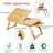 Huole Laptoptisch Laptop Tisch Betttisch Laptop Knietisch Bambus Notebooktisch mit Lüftungslöchern mit Schublade für Lesen Oder Frühstück (66 * 35 * 30cm-Holzfarbe)
