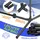 Kesser KESSER® Badmintonnetz, Tennisnetz 300cm 400cm 500 cm Federballnetz 3-Fach-Höhenverstellbar, Set bestehend aus Netz, 3x Feder- | Tennisball, stabilem Eisen-Gestell, Transporttasche, Indoor & Outdoor