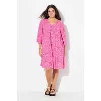 Ulla Popken Midikleid Volantsaum Rosa 50/52