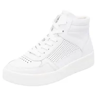REMONTE Plateausneaker REMONTE, Damen, Gr. 40, weiß, Leder, Lederimitat, unifarben, sportlich, Schuhe, Freizeitschuh, Schnürschuh, High Top-Sneaker mit Kontrastbesatz