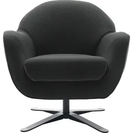 TRENDMANUFAKTUR Drehsessel "Mira, Loungesessel", grau (graphite, grau), B:83cm H:85cm T:80cm, 92% Polyester, 8% Nylon;100% Polyester, Sessel, Drehsessel, in zeitlosem, modernen Stil mit praktischer Drehfunktion