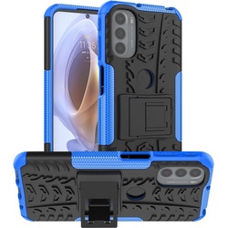 König Design Hülle Handy Schutz für Motorola Moto G31 / G41 Case Cover Bumper Etuis Halter (Motorola Moto G31, Motorola Moto G41), Smartphone Hülle, Blau
