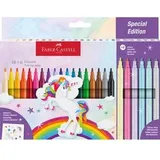 Faber-Castell - Felt-tip pen unicorn 18+6 + stickers (554221)