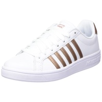 K-Swiss Damen Court TIEBREAK Sneaker, White/Rose Gold, 38 EU - 38 EU