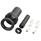 Haas + Sohn Haas Wand WC-Anschlussgarnitur 3287 DN90/110 Toilette, Dichtung, 180mm, schwarz