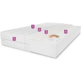 marpur Latexmatratze, Schwarz, Textil, H3, 140x200 cm, Oeko-Tex® Standard 100, Schlafzimmer, Matratzen Shop, Matratzen