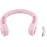 Usb-nackenventilator Mit 3 Geschwindigkeitsstufen, Geräuscharm, Wiederaufladbar, Ohne Rotorblätter, Lange Akkulaufzeit, Tragbarer Nackenventilator Für Shopping, Reisen Und Outdoor-aktivitäten, Pink