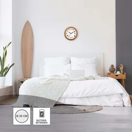 EasyMaxx Wanduhr 25,00 cm 12 Singvogelgesang beige/braun/weiß