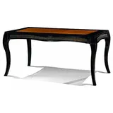Casa Padrino Luxus Barock Esstisch Schwarz / Braun 164-264 cm - Barock Möbel - Italy - Schwarz/Braun